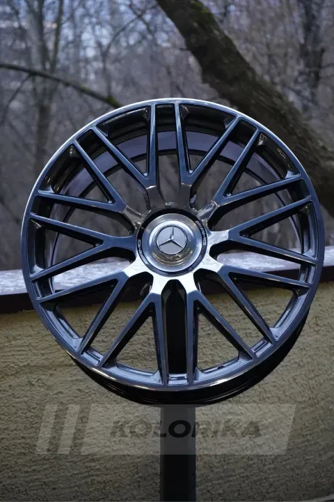 Покраска кованых дисков Mercedes GLS в графитовый цвет
