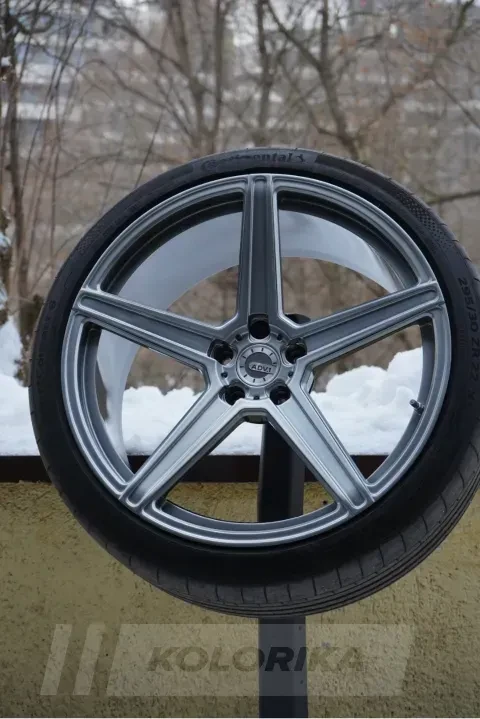 Покраска кованых дисков BMW X в графитовый цвет