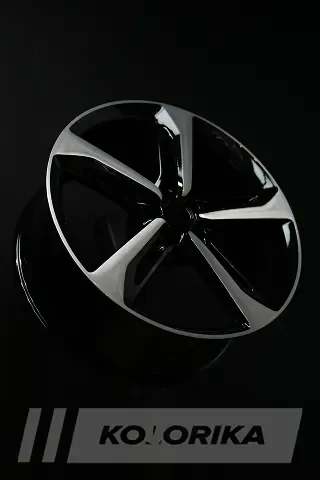 Покраска кованых дисков на Audi в чёрный цвет