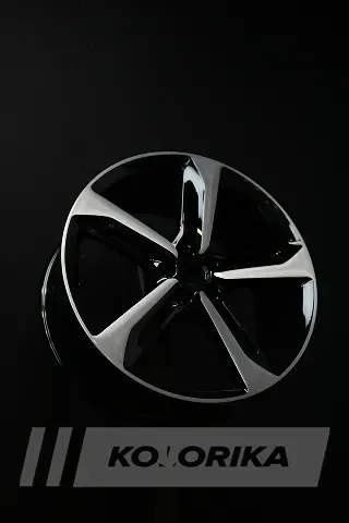 Покраска кованых дисков на Audi в чёрный цвет