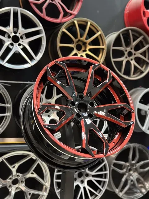 Покраска составных дисков Range Rover Sport в два цвета
